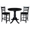 International Concepts 36 in. Round Counter Height Extension Dining Table w/12 in. Leaf and 2 Emily Counter Height Stools K46-36RXT-S6172-2 - alternate 3